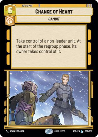 Change of Heart (224/252) - SOR - Legendary - Foil