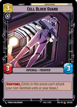 Cell Block Guard (229/252) - SOR - Common