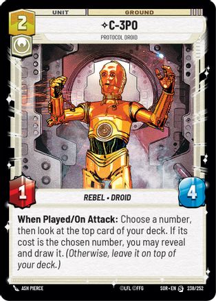 C-3PO - Protocol Droid (238/252) - SOR - Special