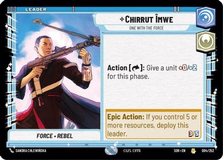 Chirrut Imwe - One With The Force (004/252) - SOR - Rare