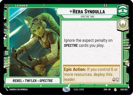Hera Syndulla - Spectre Two (008/252) - SOR - Rare