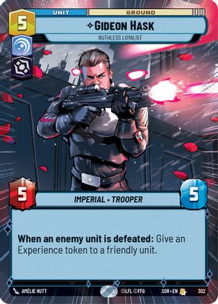 Gideon Hask - Ruthless Loyalist (Hyperspace) (302) - SOR - Rare