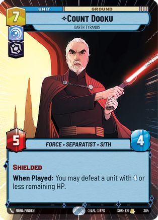 Count Dooku - Darth Tyranus (Hyperspace) (304) - SOR - Rare