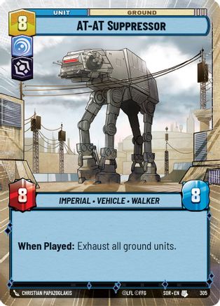 AT-AT Suppressor (Hyperspace) (305) - SOR - Uncommon