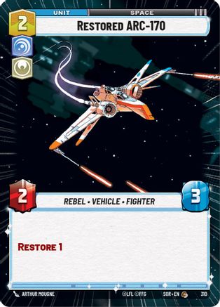 Restored ARC-170 (Hyperspace) (310) - SOR - Common - Foil