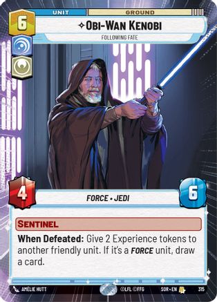 Obi-Wan Kenobi - Following Fate (Hyperspace) (315) - SOR - Rare