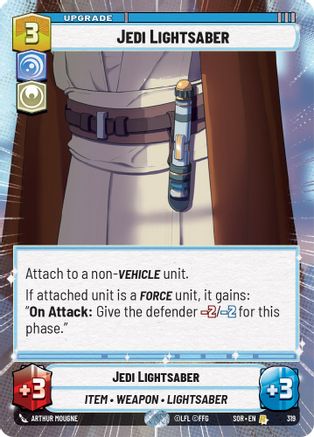 Jedi Lightsaber (Hyperspace) (319) - SOR - Rare - Foil