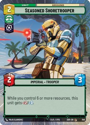 Seasoned Shoretrooper (Hyperspace) (346) - SOR - Common - Foil