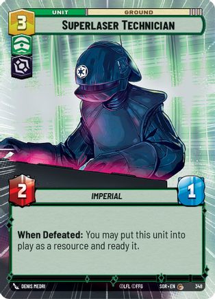 Superlaser Technician (Hyperspace) (348) - SOR - Common - Foil