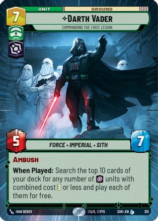 Darth Vader - Commanding the First Legion (Hyperspace) (351) - SOR - Legendary - Foil