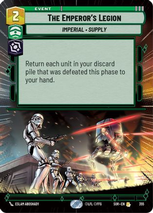 The Emperor's Legion (Hyperspace) (355) - SOR - Rare - Foil