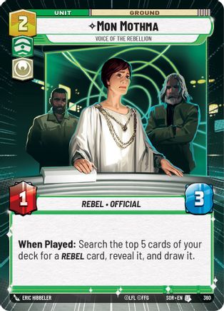 Mon Mothma - Voice of the Rebellion (Hyperspace) (360) - SOR - Uncommon