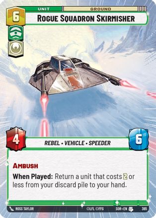 Rogue Squadron Skirmisher (Hyperspace) (365) - SOR - Uncommon - Foil