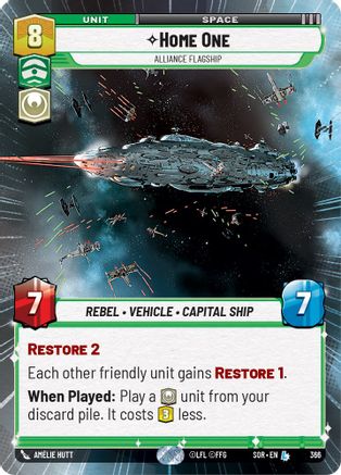 Home One - Alliance Flagship (Hyperspace) (366) - SOR - Legendary - Foil