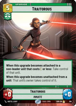 Traitorous (Hyperspace) (386) - SOR - Rare - Foil