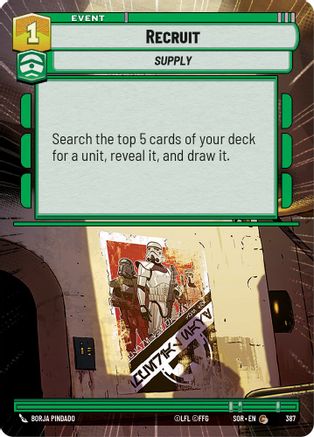 Recruit (Hyperspace) (387) - SOR - Common - Foil
