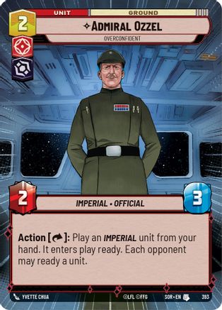 Admiral Ozzel - Overconfident (Hyperspace) (393) - SOR - Uncommon - Foil