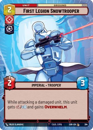 First Legion Snowtrooper (Hyperspace) (394) - SOR - Common