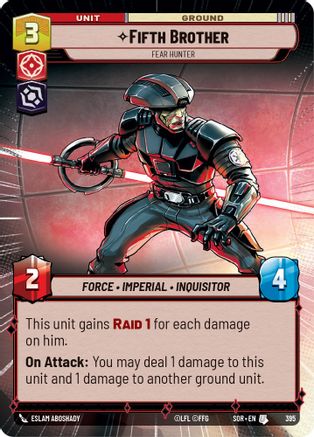 Fifth Brother - Fear Hunter (Hyperspace) (395) - SOR - Uncommon