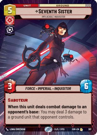 Seventh Sister - Implacable Inquisitor (Hyperspace) (397) - SOR - Rare