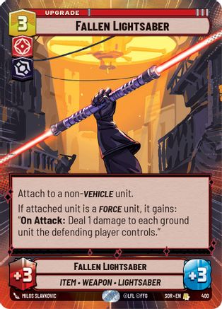 Fallen Lightsaber (Hyperspace) (400) - SOR - Rare