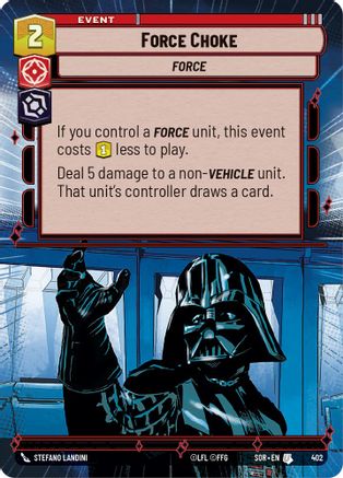 Force Choke (Hyperspace) (402) - SOR - Uncommon - Foil