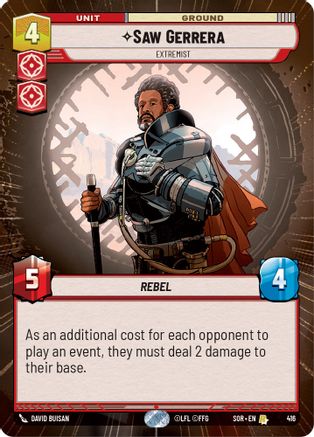 Saw Gerrera - Extremist (Hyperspace) (416) - SOR - Rare