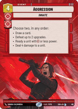 Aggression (Hyperspace) (418) - SOR - Legendary - Foil
