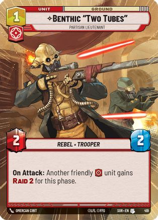 Benthic "Two Tubes" - Partisan Lieutenant (Hyperspace) (419) - SOR - Uncommon