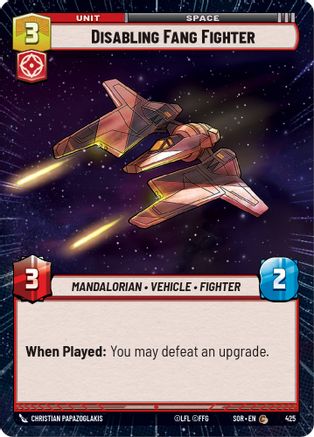 Disabling Fang Fighter (Hyperspace) (425) - SOR - Common - Foil