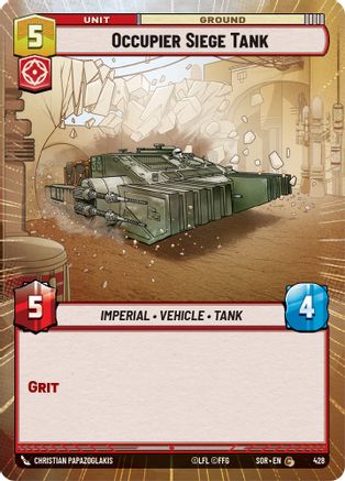 Occupier Siege Tank (Hyperspace) (428) - SOR - Common - Foil