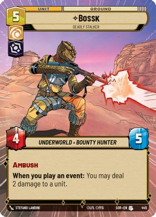 Bossk - Deadly Stalker (Hyperspace) (445) - SOR - Uncommon - Foil