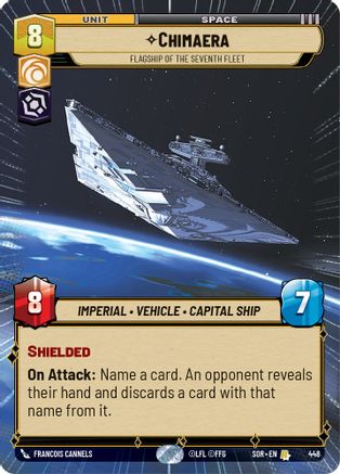 Chimaera - Flagship of the Seventh Fleet (Hyperspace) (448) - SOR - Rare - Foil