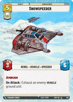 Snowspeeder (Hyperspace) (502) - SOR - Common