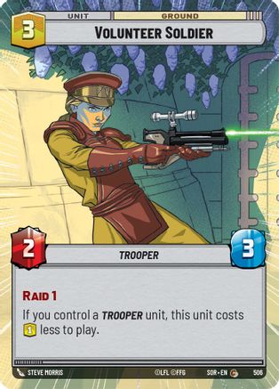 Volunteer Soldier (Hyperspace) (506) - SOR - Common - Foil