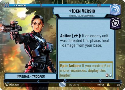 Iden Versio - Inferno Squad Commander (Hyperspace) (270) - SOR - Rare