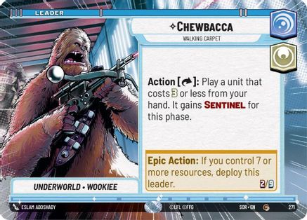 Chewbacca - Walking Carpet (Hyperspace) (271) - SOR - Common