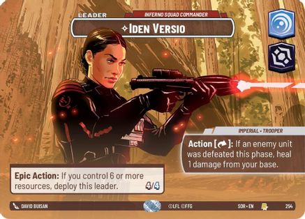 Iden Versio - Inferno Squad Commander (Showcase) (254) - SOR - Rare - Foil