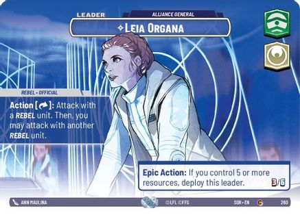 Leia Organa - Alliance General (Showcase) (260) - SOR - Common - Foil