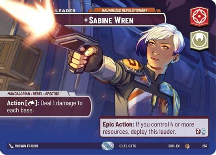 Sabine Wren - Galvanized Revolutionary (Showcase) (264) - SOR - Common - Foil