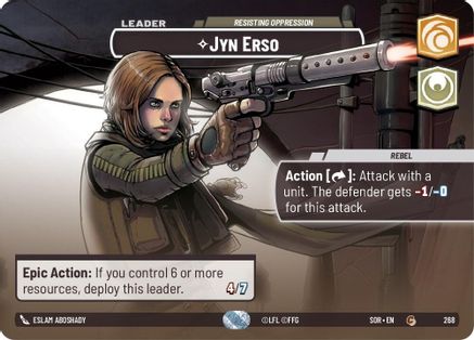 Jyn Erso - Resisting Oppression (Showcase) (268) - SOR - Common - Foil