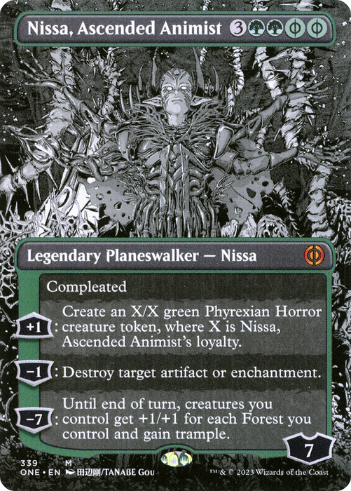 Nissa, Ascended Animist (ONE-339) - mythic: (Showcase) (Borderless)
