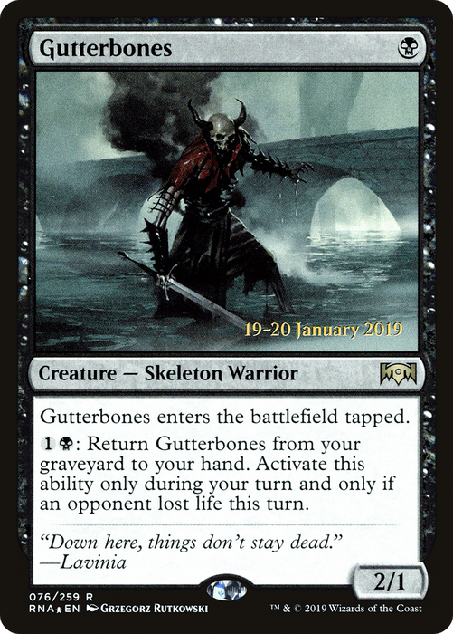 Gutterbones (PRE-76S) - rare - Foil