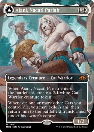 Ajani, Nacatl Pariah // Ajani, Nacatl Avenger (MH3-442) - mythic (Borderless)