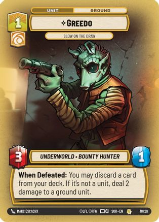 Greedo - Slow on the Draw (18/20) - SORWPP - Rare