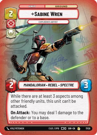 Sabine Wren - Explosives Artist (17/20) - SORWPP - Rare - Foil