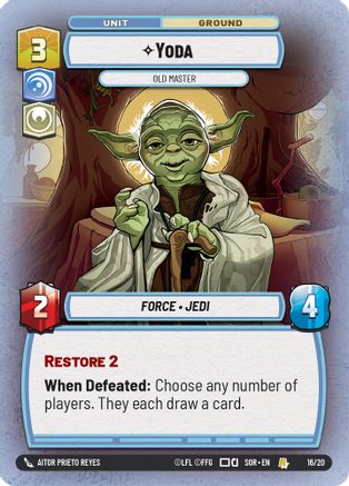 Yoda - Old Master (16/20) - SORWPP - Rare - Foil