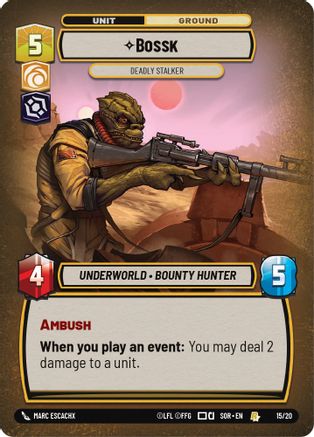 Bossk - Deadly Stalker (15/20) - SORWPP - Rare - Foil