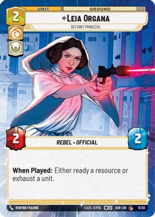 Leia Organa - Defiant Princess (Hyperspace) (11/20) - SORWPP - Common