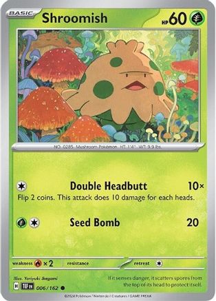 Shroomish (006/162) - STF  - Common - Reverse Holofoil